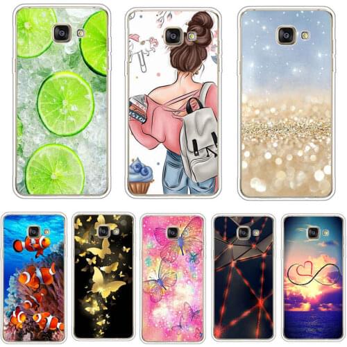 Phone case For Samsung Galaxy A3 2016 soft tpu back Cover Protective FOR Capa Samsung A3 2016 covers silicon flower
