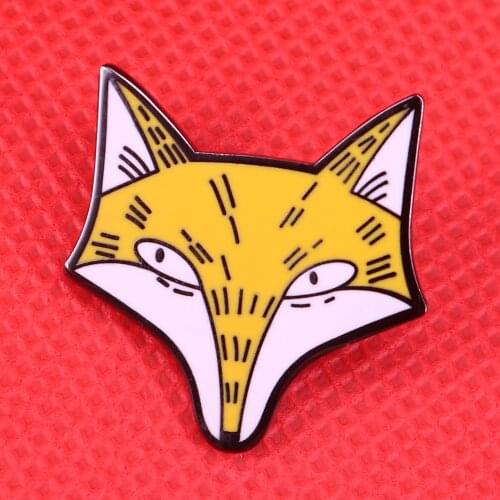 Fox head enamel pin vulpine art brooch forest animal badge autumn woodland jewellery cute pins fox lover gifts