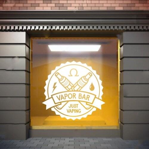Vape Shop Wall Stickers Quote Vapor Bar Art Wall Decals Mural Room Decor Pattern Self Adhesive Just Vaping Removable B283