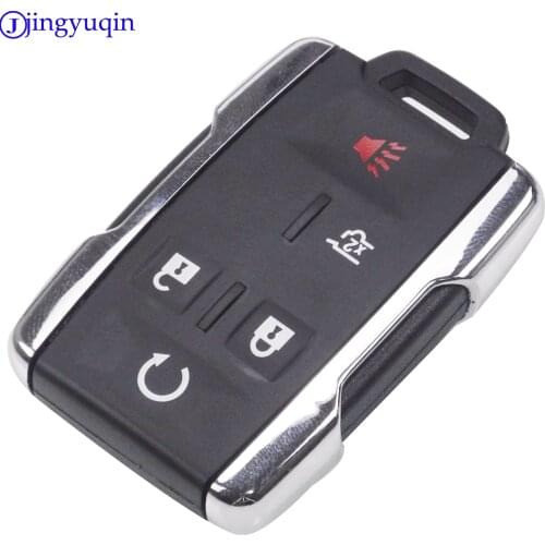 Jingyuqin 5 Buttons Remote Car Key Blank Keyless Entry Fob Shell Transmitter For Chevrolet GMC Truck Smart Key