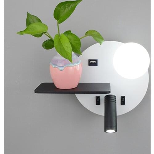 Indoor led wall lamps DC5V USB charge led wall light bedroom modern wall lamp stair study livingroom Shelf sconce