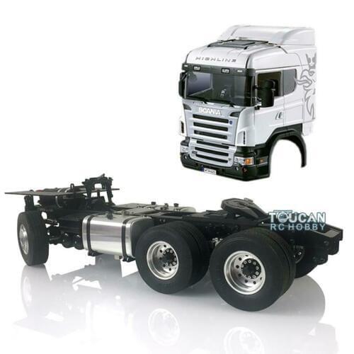 6*4 LESU 1/14 RC Metal Chassis Sca Hercul Cabin RC Tractor Truck Motor THZH0307-SMT4