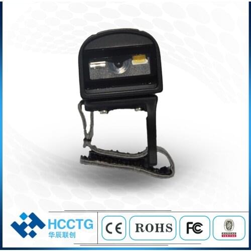 Small 5V USB IP65 Barcode Finger Ring Bluetooth 2D Scanner With Free SDK HS-S02