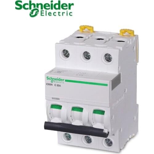 Schneider electric Mini Circuit Breaker iC65N 3p C type 1A 2A 4A 6A 10A 16A 20A 25A 32A 40A 50A 63A Circuit Breaker MCB