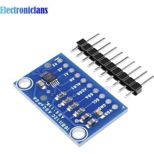 16 Bit I2C ADS1115 Module ADC 4 channel with Pro Gain Amplifier for Arduino RPi