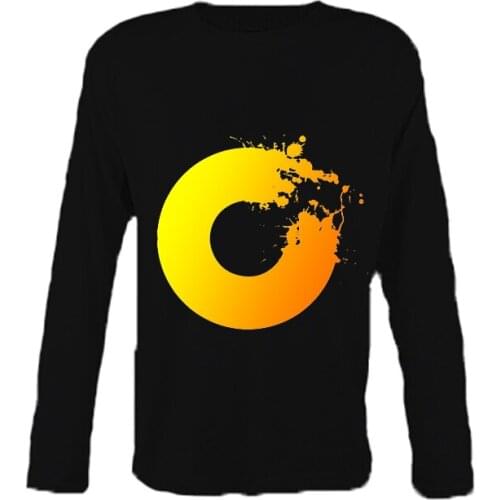 2020 autumn new fashion men long-sleeved T-shirt round button neck casual mens solid color styles us size Tops