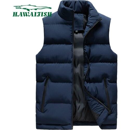 Mens Vest Jacket Trendy Handsome Vest Autumn And Winter Down Cotton Vest Youth Plus Size Warm Waistcoat Men sleeveless Jacket