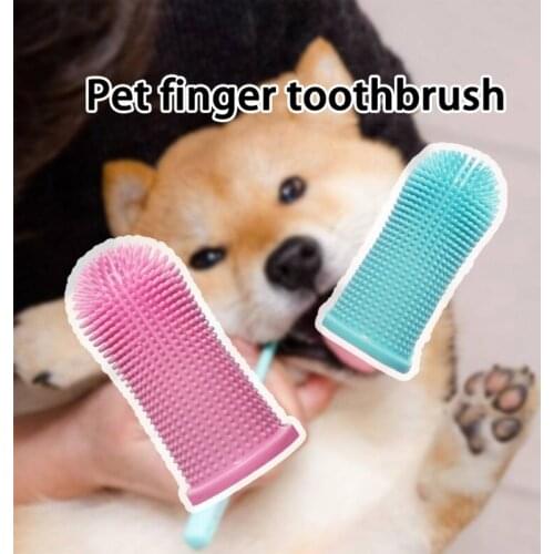 Soft Silicone Pet Finger Toothbrush Teddy Dog Brush Bad Breath Tartar Teeth Care Tool Pet Dog Cat Teeth Cleaning Accessories L3