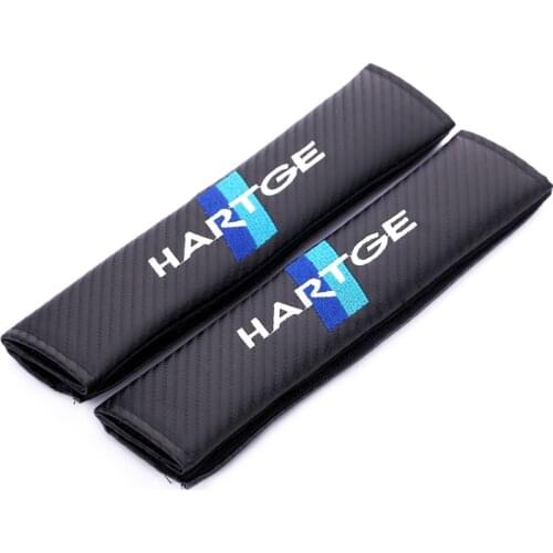 Embroidery for HARTGE emblem Car carbon fiber style seat belt cover shoulder pad for bmw e30 e46 e90 mini Land Rover accessories