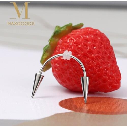 2021 New Stainless Steel C Rod Smile Lip Tiger Tooth Tooth Decoration Nail Zombie Tooth Lace Nail Vampire Piercing Jewelry Gifts