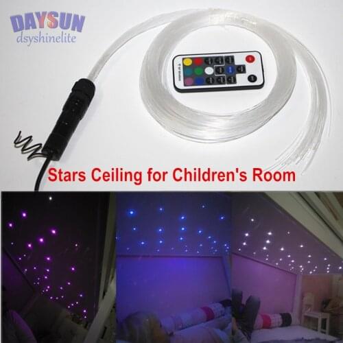 New Stars Ceiling Light Sets DIY Decorative Lights for Childrens Room 2W Mini Roof Ceiling Lamps for Cars Optic Fiber Lighting