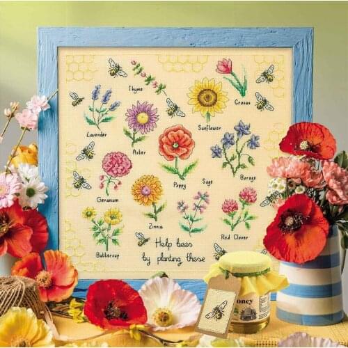 Specimens and honeycombs 43-43 Cross Stitch Set Cross-stitch Kit Embroidery Needlework Craft Packages Cotton Fabric Floss