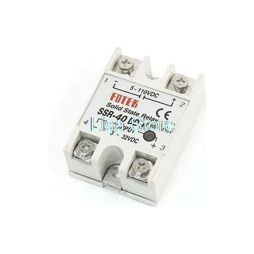 Single Phase Gray Solid State Relay SSR-40DD DC 5-110 3-32V