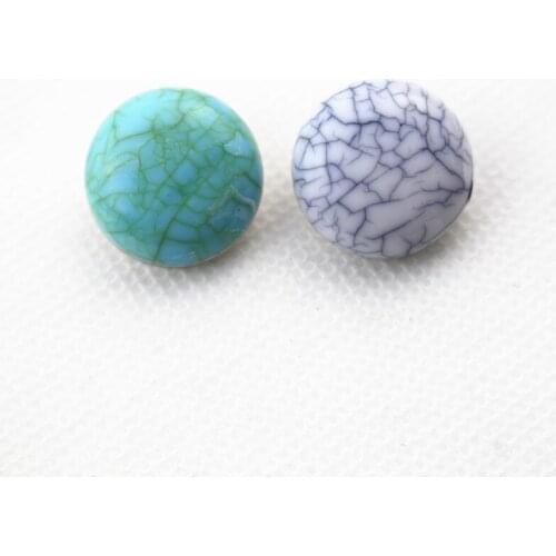 New arrive 20pcs/lot 18mm turquoise natural stone snap buttons for snap bangle bracelet charms for snap diy jewelry