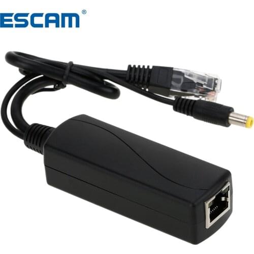 48V to 12V PoE Splitter Anti-interference 15W POE Adapter cable Power supply module DC5.5*2.1mm Connector for IP Camera