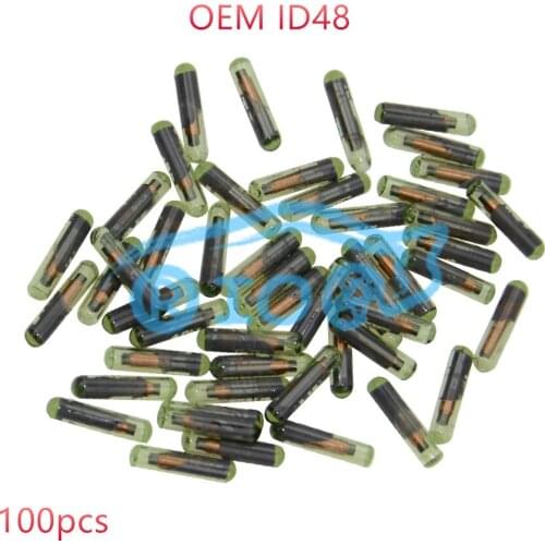 RIOOAK New Car Key Transponder 100pcs OEM glass ID48 T6 Crypto Unlocked Chip For VW /Audi /Seat /Skoda /Porsche/honda