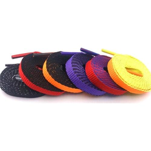 Coolstring 8MM Flat Shoe Accessories Double Sided 6 Solid Colors Polyester Shoelace Women Casual Canvas Sneaker 2020 Nice Cordon