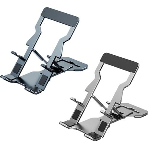 Folding Universal Desk Mobile Phone Holder Stand Metal Desktop Tablet Stand Portable Non-slip Mobile Phone Bracket