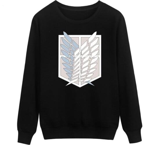 Anime Attack On Titans Sweatshirt Kpop Pullover Men Women Hip Hop Capless Hoodie Printed Attack On Titan Sweatshirts Casual tops
