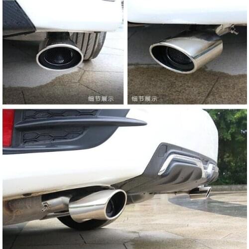 Higher star stainless steel 2pcs muffler,Exhaust pipe cap with logo For Honda Civic 2016-2020