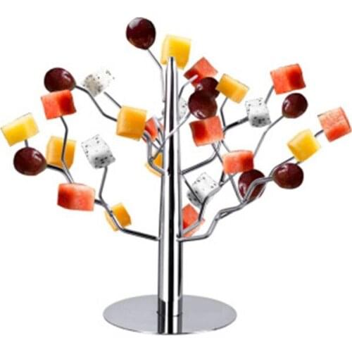 1 PCS Stainless steel fruit tree fruit plate bar ktv fruit plate inserts ornaments fruit stand snack shelf