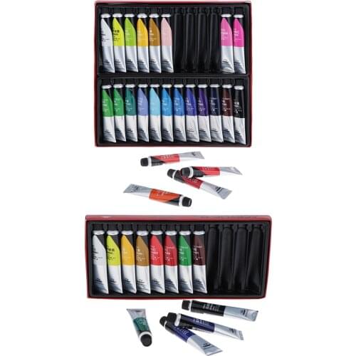 12/24x Waterproof ACRYLIC PAINT Set Professional Artist Kids Painting