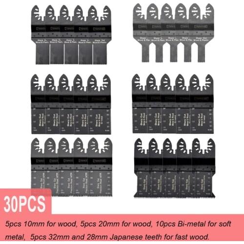 30% Off Multi Tool Saw Blades For Wood,plastic,drywall,metal 30 Pcs Material Type Oscillating Saw For Multimaster Power Tools