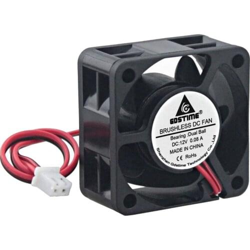 5Pcs Gdstime 4cm 40mm 4020B 12V DC Ball Bearing Mini Cooler 40x40x20mm Radiator Fan