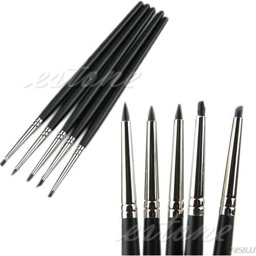 5pcs Silicone Rubber Shapers Polymer Clay Sculpting Modelling Tools Set G03 Drop ship