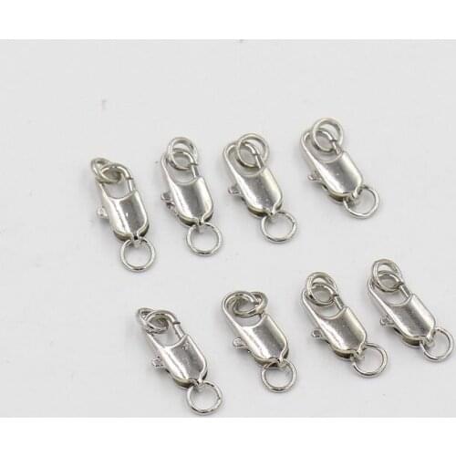 50 pieces/pack) DIY bracelet necklace Common accessories Silver color Lobster clasp with 2 Jump ring