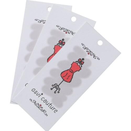 500Pcs/Lot Print Paper Hang Tags For Clothing Price Tag For Shoes 300Gsm Paper Labels With Care Text Customized Logo Price Tag