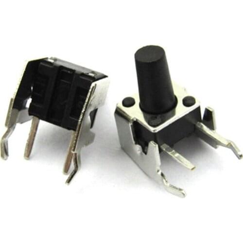 6 * 6 * 9.5mm light touch switch horizontal 2-pin key switch with bracket (10pcs)