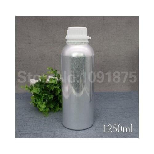 8 pieces/lot 1250ml aluminum bottles with cap cleaned surface for chemical sovlent 1000ml unpolished aluminum bottles for oils