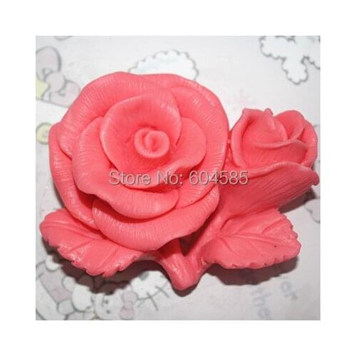 C287 The rose Art Silicone Soap mold Craft Molds DIY Handmade soap molds