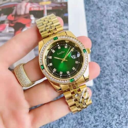 New Brand Diamond Womens Watches Stainless Steel Quartz Watch 2 Sizes Choose 32mm 40mm Couple Clock