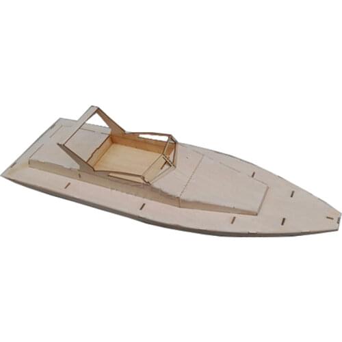 60cm Wooden Speedboat Remote Control Boat Manual Assembly Kit Material Non-finished Product