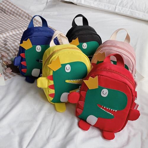 Kids Cartoon Dinosaur Nylon Backpacks Girls Boys Durable Backpack School Accessories Children Animal Mini Kindergarten Schoolbag