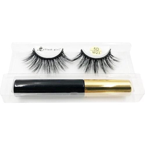 Flash Girl 5D- W23 wispy mink magnetic eyelashes and eyeliner magnetic lashes suit