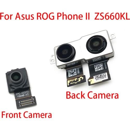 Back Rear Camera Module Flex Cable +Front Facing Camera Replacement For ASUS ROG Phone II ZS660KL 2019