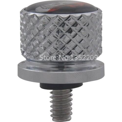 Motorcycle Universal Chrome Italy flag Rear Aluminum Billet Screw Seat Bolt Nut Fits For Harley