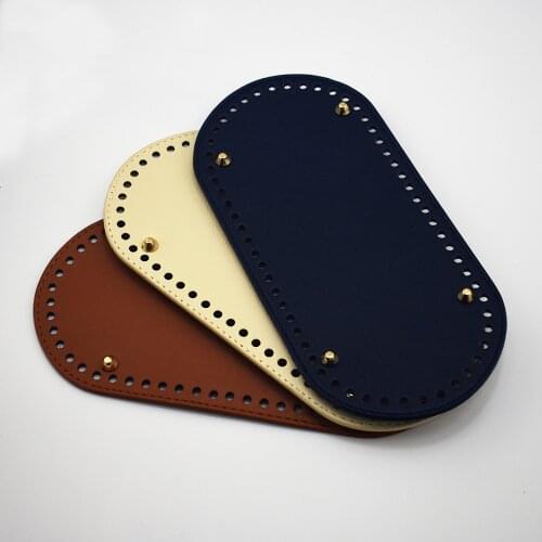 9.84X4.72" Bag Bottoms Fashion DIY Handmade Colorful Oval Bag accessory for Black Brown Blue Gray handbag Crossbody Bags Bottom