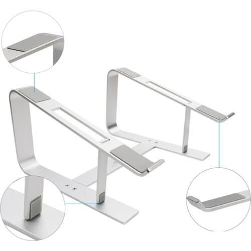 R58A Aluminum Laptop Stand for Desk Compatible for mac MacBook Pro Air Apple Notebook, Portable Holder Ergonomic Elevator