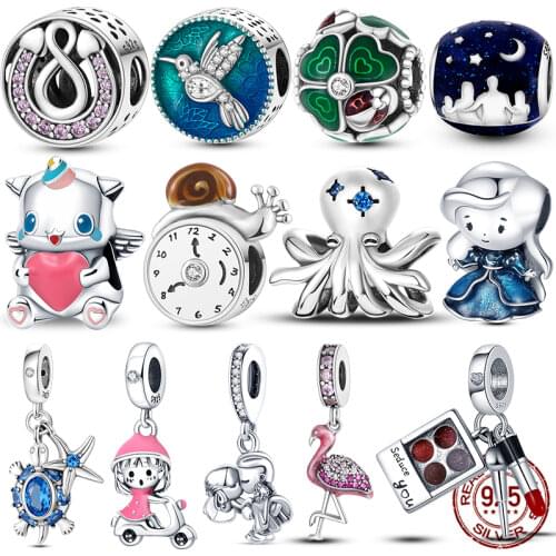 Sale 925 Sterling Silver Girls Boys Lovers Mom Love Dangle Charm Beads Fit Original Pandora Bracelet Silver Jewelry Family Gift