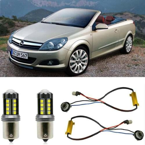 Fog lamps for OPEL ASTRA H TwinTop A04 Stop lamp Reverse Back up bulb Front Rear Turn Signal error free 2pc