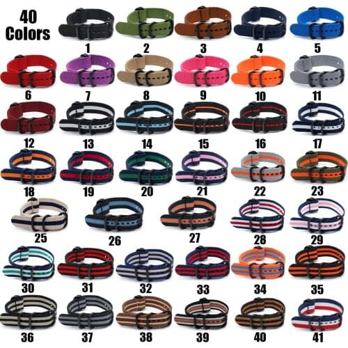 Sport Nylon Strap For NATO Style Breathable Wristband Bracelet Replacement Fashion Watchband Wrist Striped Watch Accessories