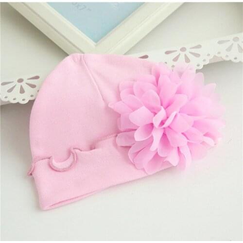 Newborn Baby Girls Infant Toddler Flower Hat Cotton Soft Hat Cap infan casual Winter Warm Knitted Baby Hat For Girls Boys