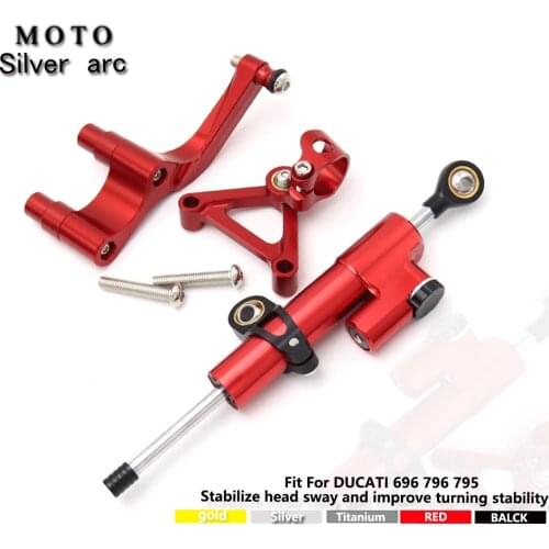 CNC Motorcycle Steering Damper Stabilizer Fit For DUCATI 696 796 795 Mounting Bracket Accessories