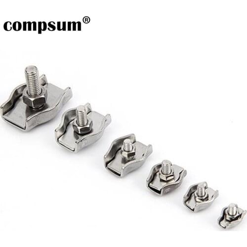 Stainless Steel Cable Single Clamp Bolt Clip Wire Rope Cable Clamp Caliper Rope Simple Grip