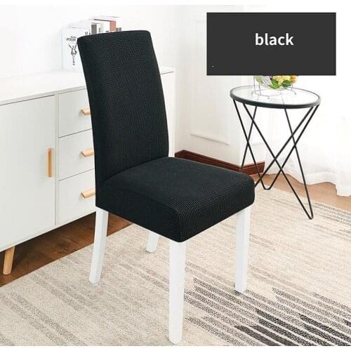 Jacquard Chair Cover With Back Spandex Elastic Chair Slipcover Polar Fleece Thicken Protector Case Banquet Wedding Decor 4Pcs