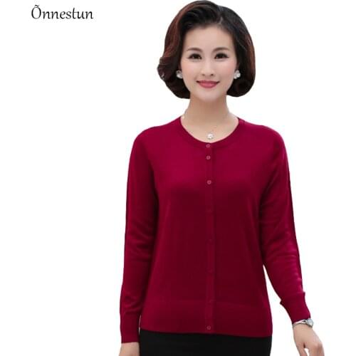 Female Cardigan New Casual Long Sleeve O Neck Sweater Women Plus Size Solid Color Cardigan Women